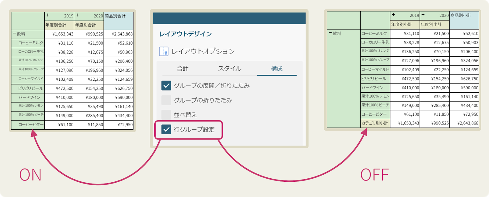 複数の値の設定に対応