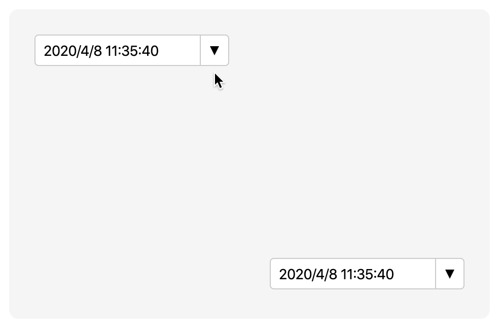 ドロップダウン表示方向の自動判別