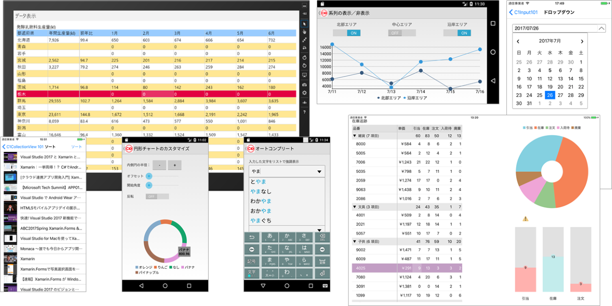Xamarin.Forms用各種コントロール