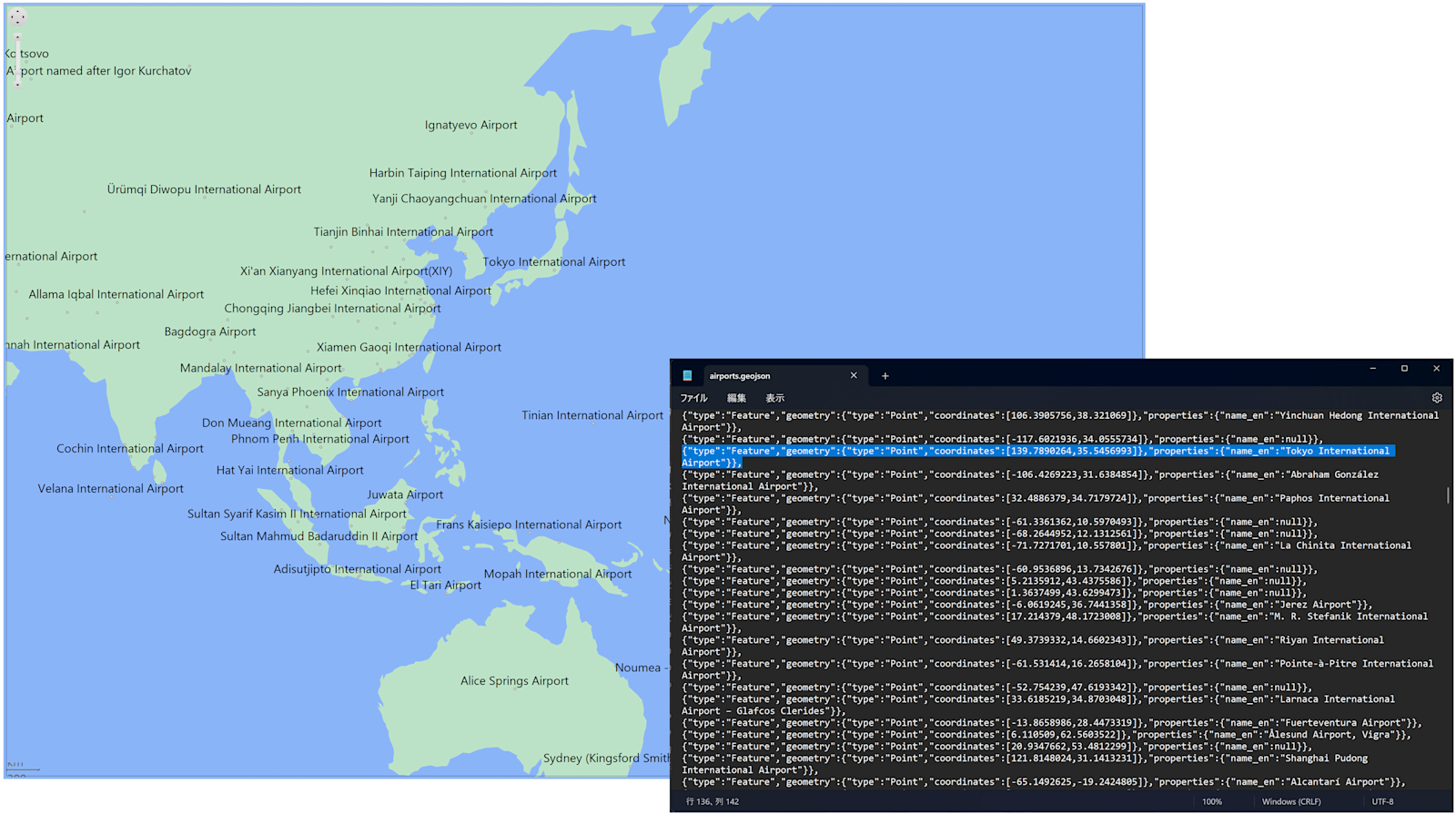 GeoJSONのサポート