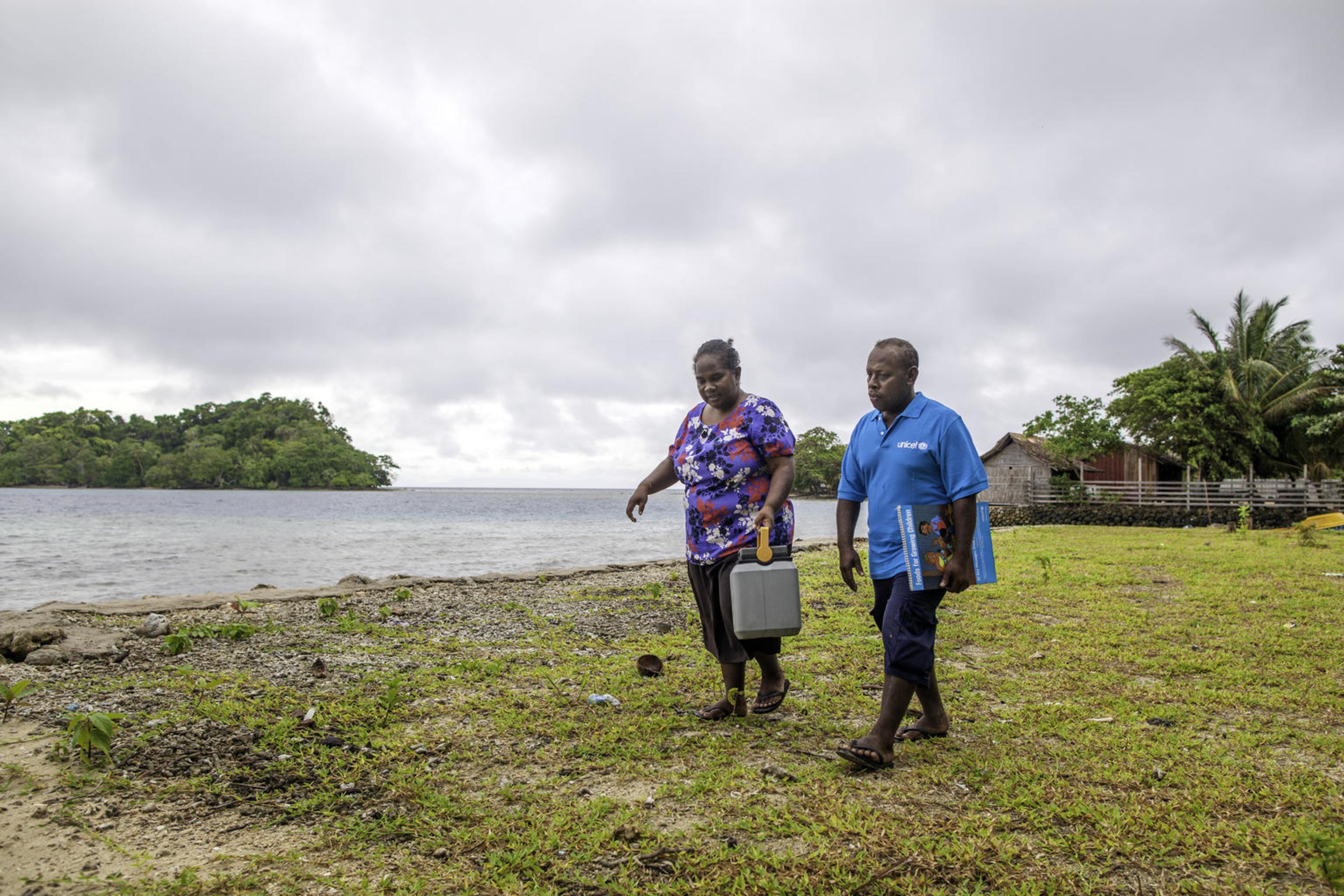 UNICEF Health Worker Paul Maesiala goes the extra mile to reach children in the Solomon Islands