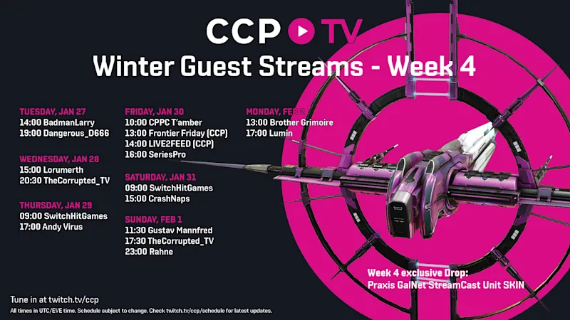 Week 4 - 2026 Q1 guest streams schedule 16x9
