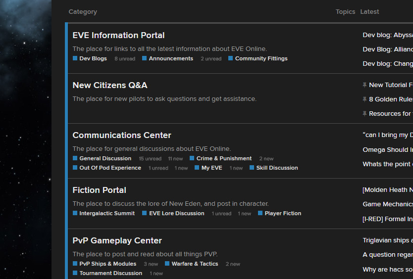 2018/05/25 - Forum Maintenance! | EVE Online