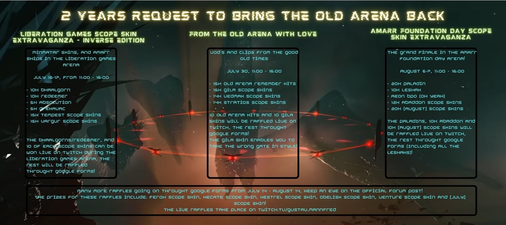 2 Years request to bring the old arena back update