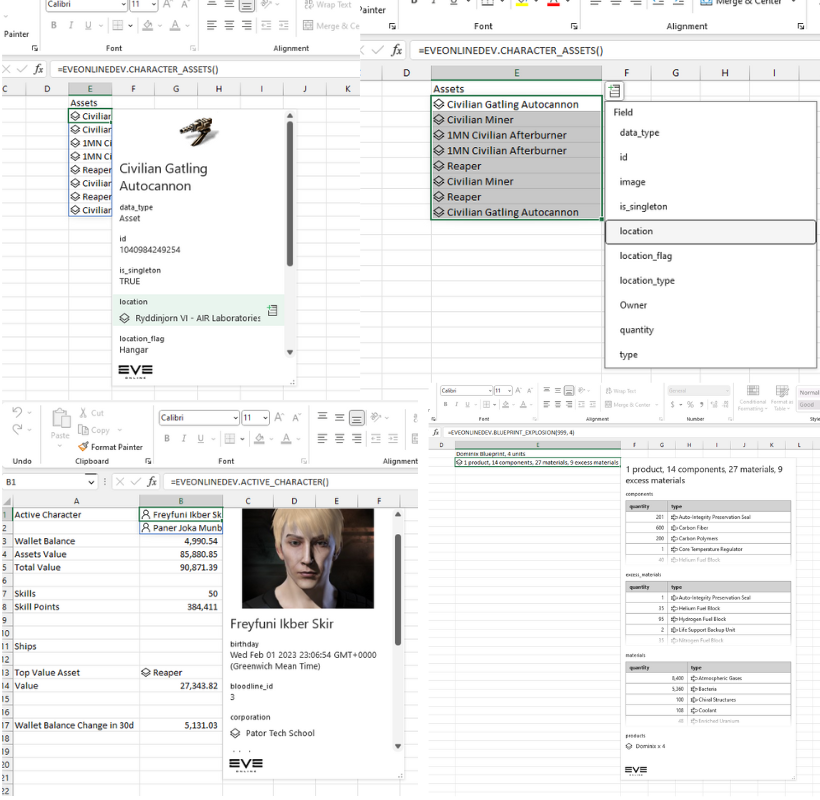 EVE x Excel - Closed Beta - Support Image