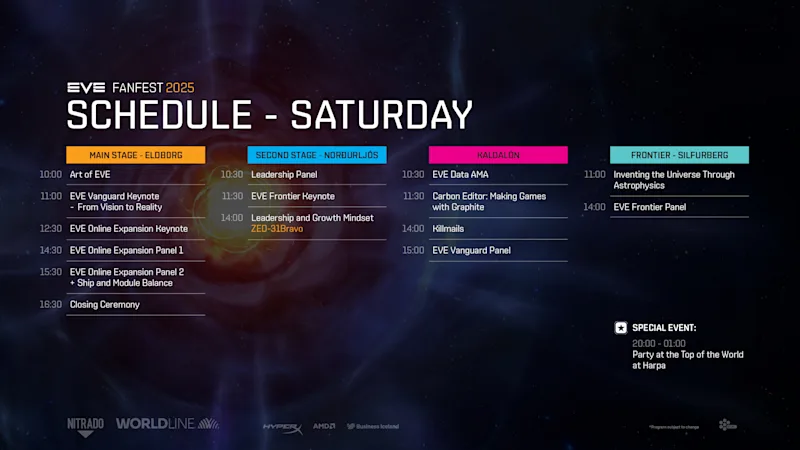 Fanfest 2025 - Schedule - Saturday