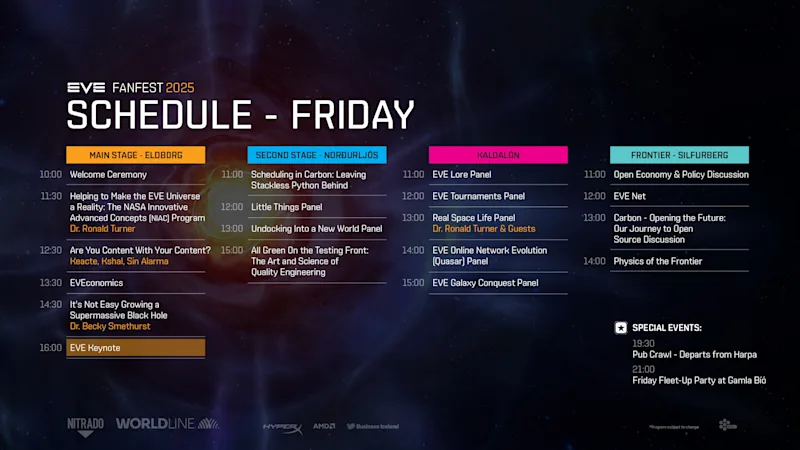 Fanfest 2025 - Schedule - Friday