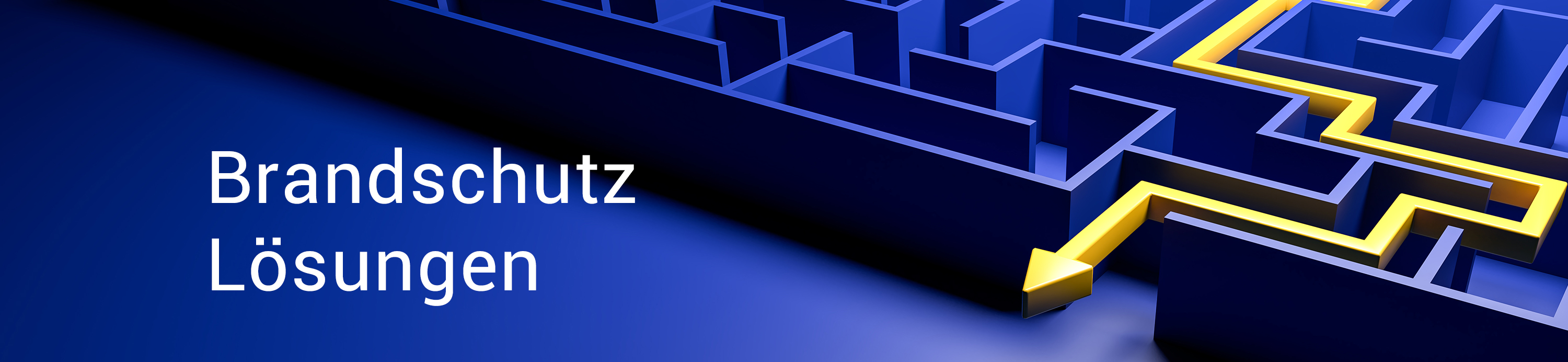 Plakativ ein Labyrinth und Hertek findet den richtigen Weg mit passenden Lösungen