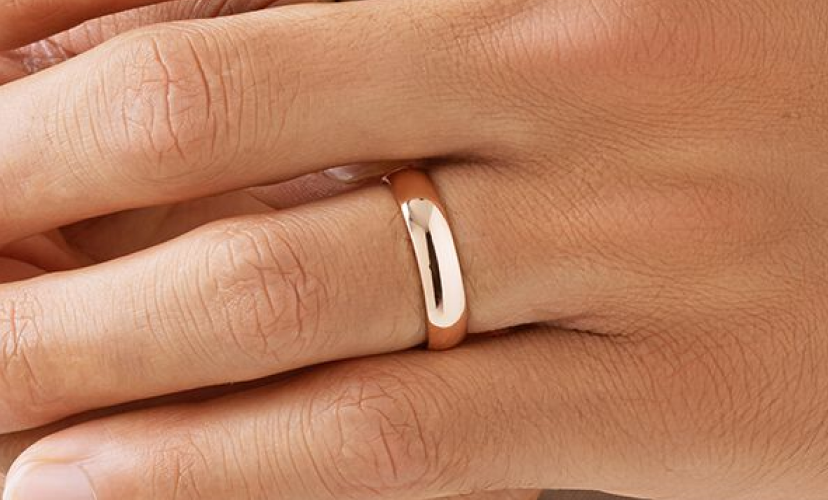Men's Brass Copper Tungsten Wedding Ring - 18k Rose Gold Wedding Ring For  Guys | eBay
