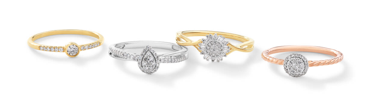 four different promise rings by michael hill australia