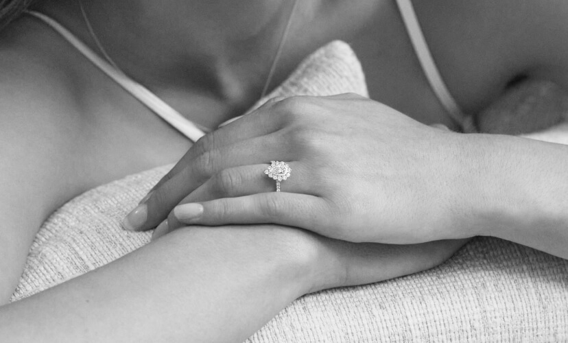 Natural Moss Agate Ring Rose Gold Diamond Wedding Ring Bridal Ring Women
