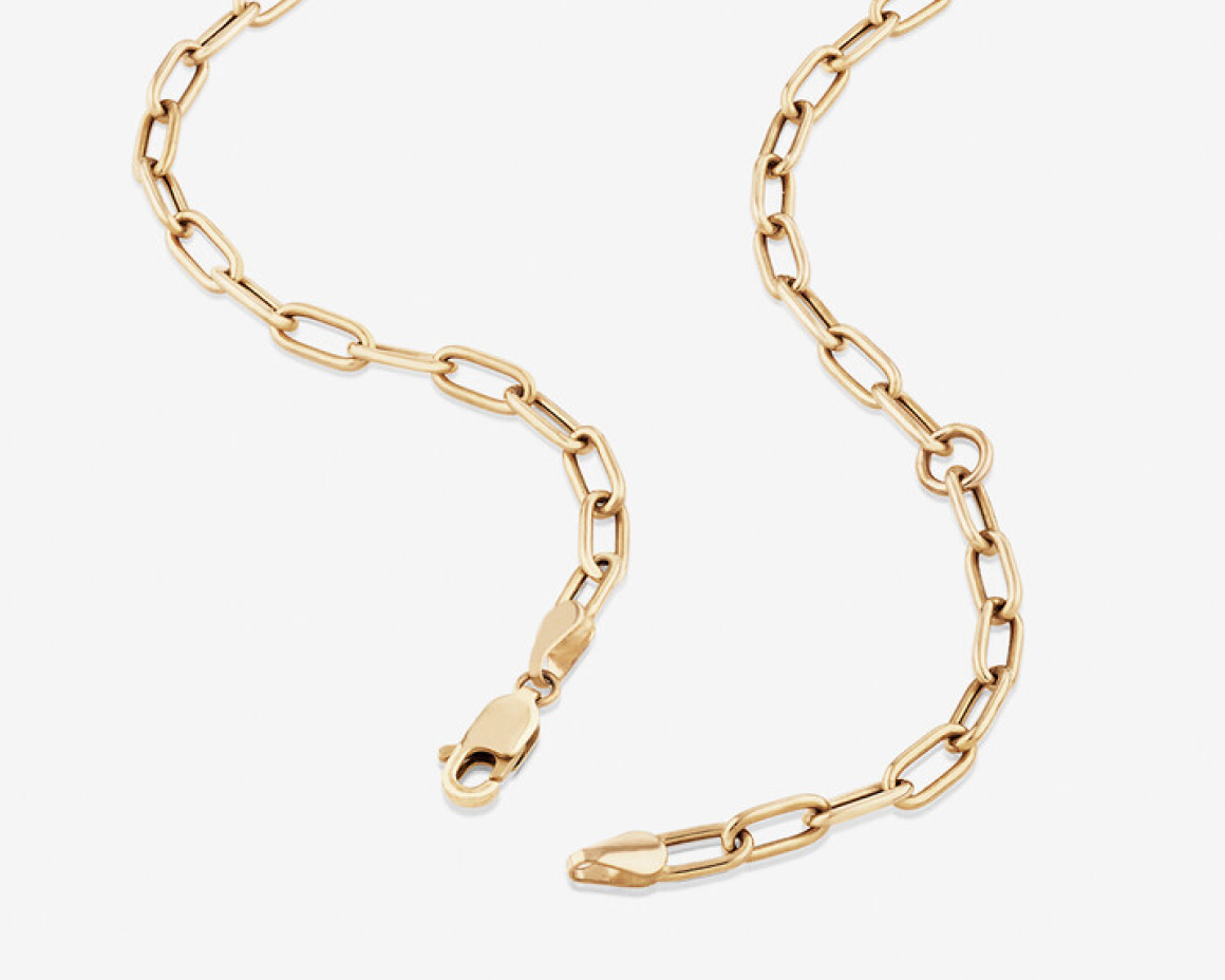 yellow gold chain necklace