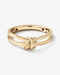 yellow gold knot ring