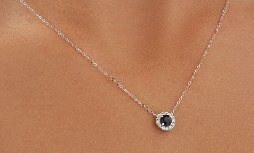 3ct Kite Shape Blue Sapphire Solitaire Pendant Necklace 14K Solid White  Gold Neutral Jewelry