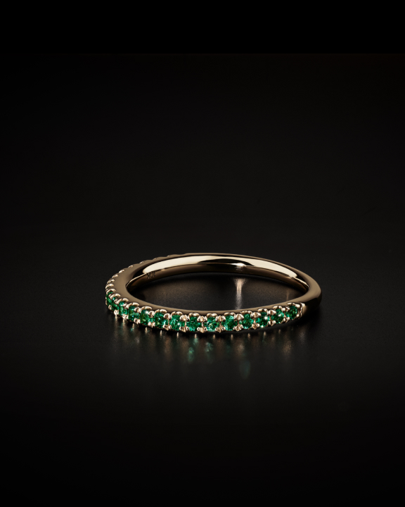 Green gemstone ring