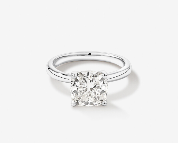 cushion diamond engagement ring