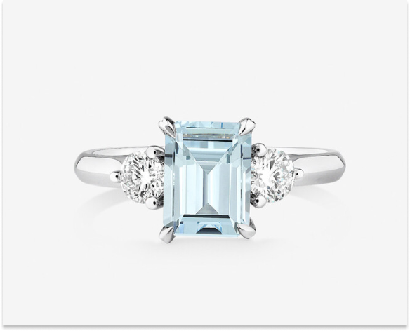 Aquamarine Coloured Stone Ring
