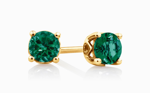 emerald birthstone earrings