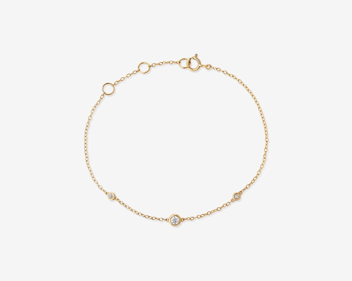 yellow gold bracelet with diamonds