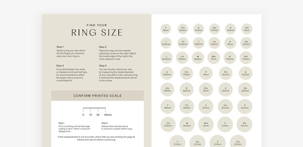 Ring Size Chart & Measurement Guide at Michael Hill Canada ring-size-chart-measurement-guide-at-michael-hill-canada