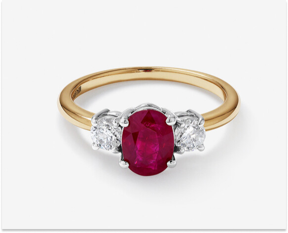 Ruby Coloured Stone Ring