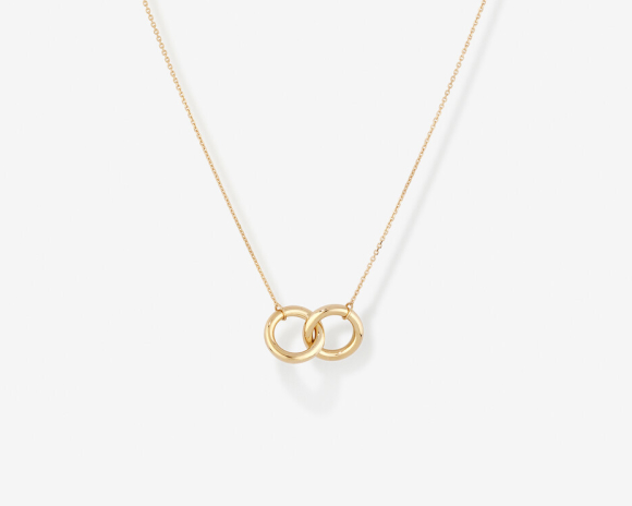 Gold circle necklace