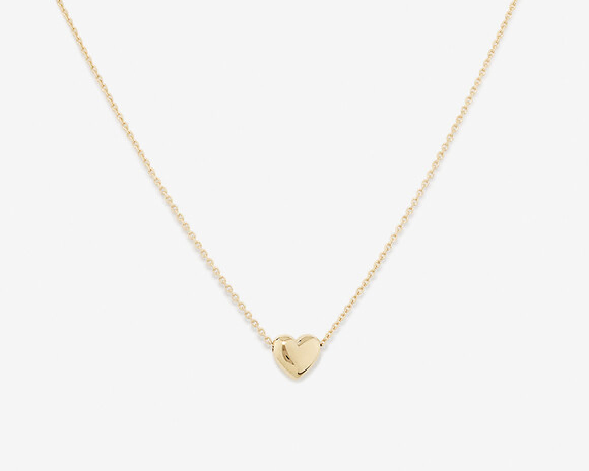 yellow gold heart pendant necklace