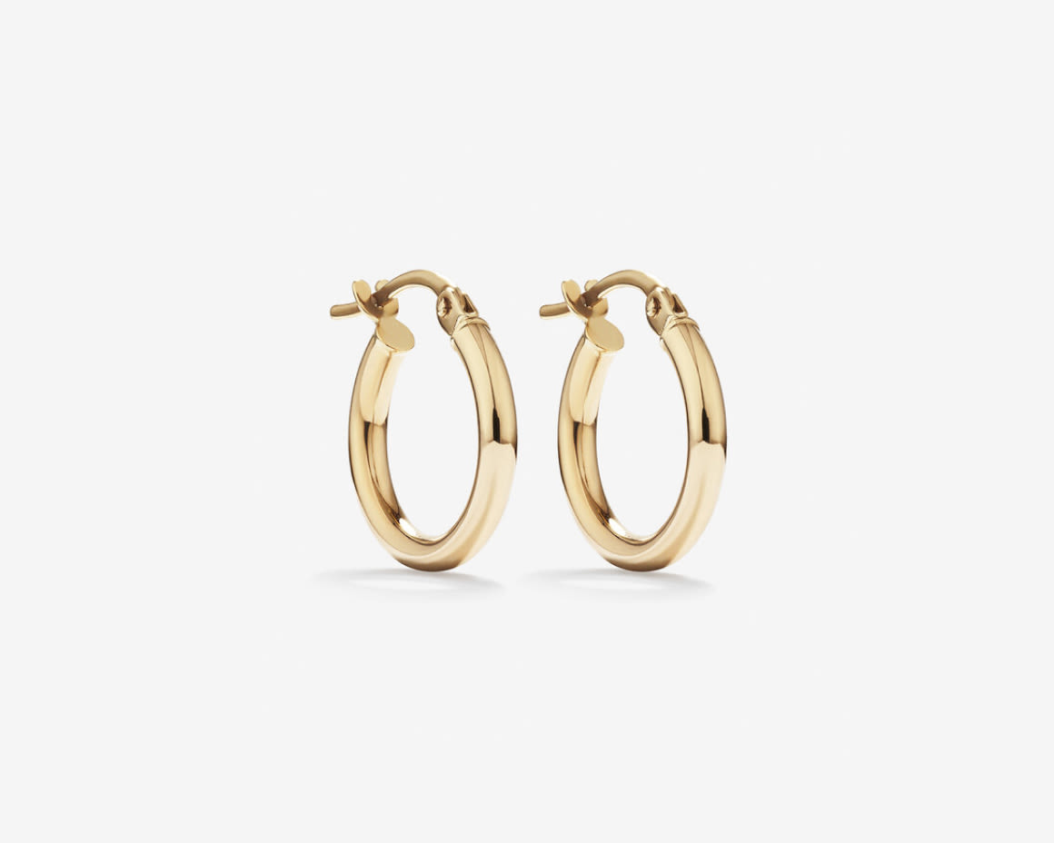 Gold bow stud earrings
