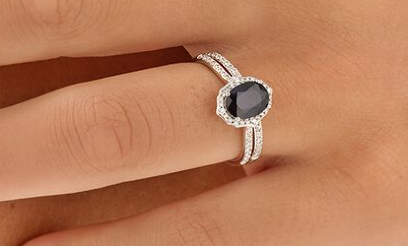 3.07 Sapphire & Diamond Three Stone Engagement Ring in Platinum - Filigree  Jewelers