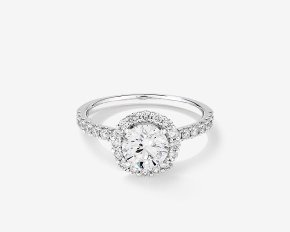 round brilliant cut diamond engagement ring