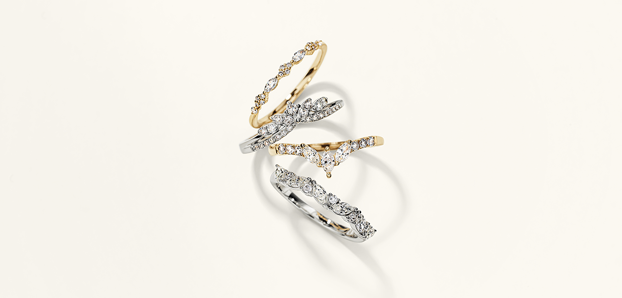 intricate diamond bands