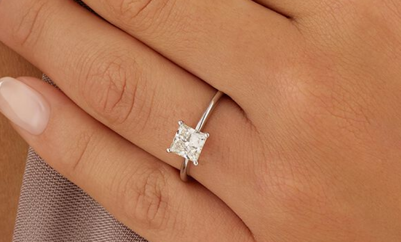 Mini Kite Shape Round Rose Cut Diamond Engagement Ring | Berlinger Jewelry