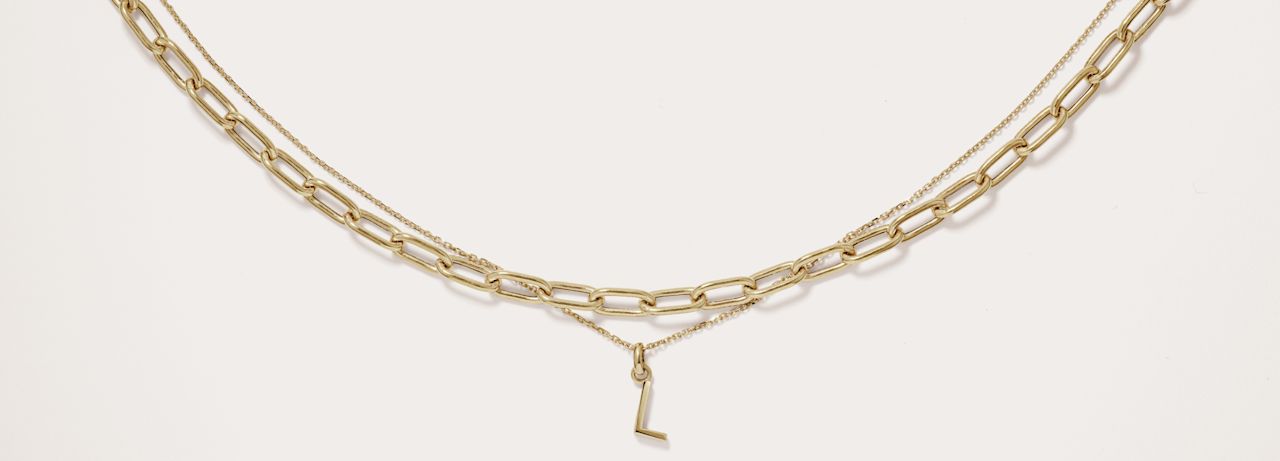 L Letter Gold Necklace