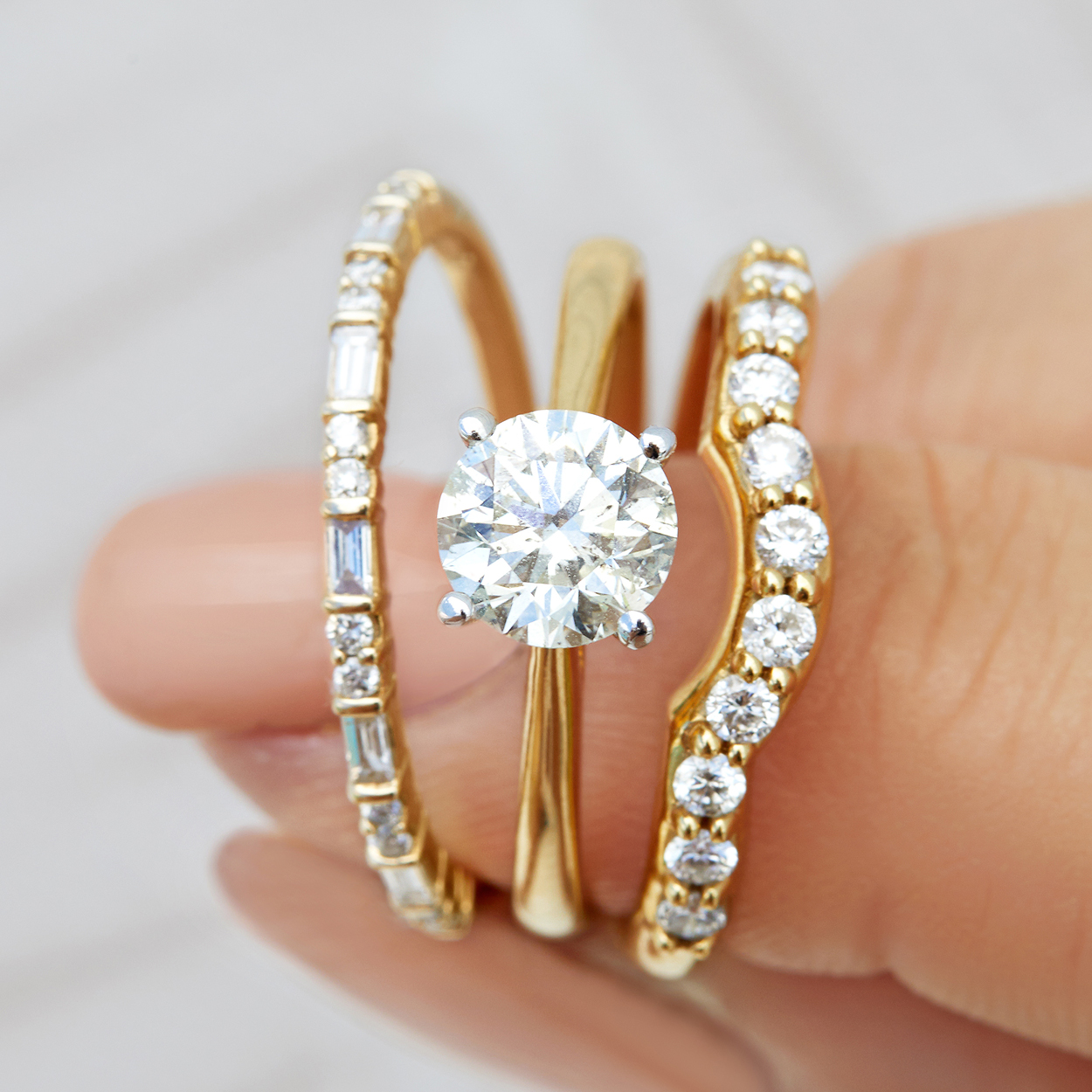 Diamond and Platinum Wedding Band - Estate Diamond Jewelry