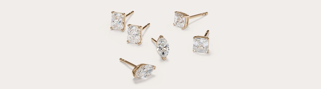 Diamond stud earrings