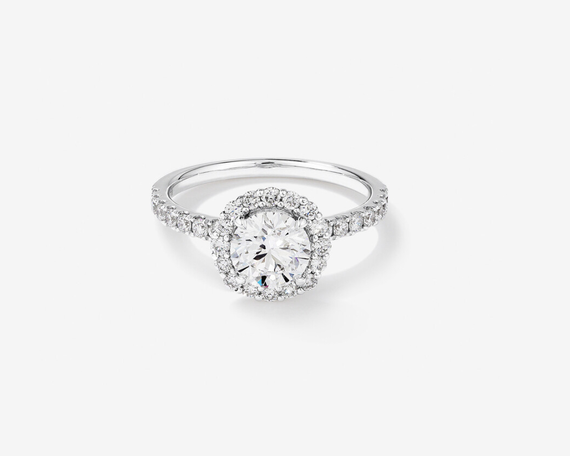 round brilliant cut diamond engagement ring