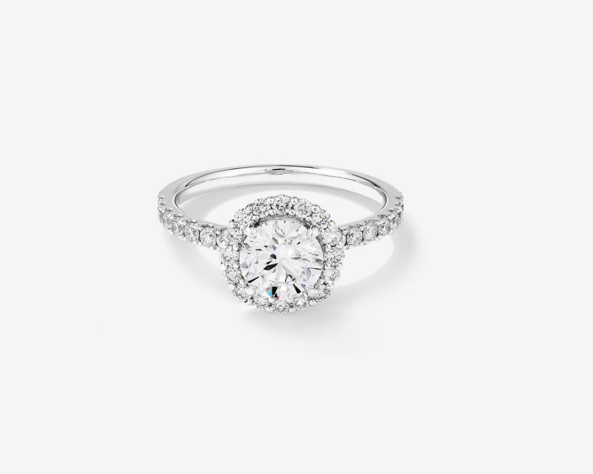 round brilliant cut diamond engagement ring