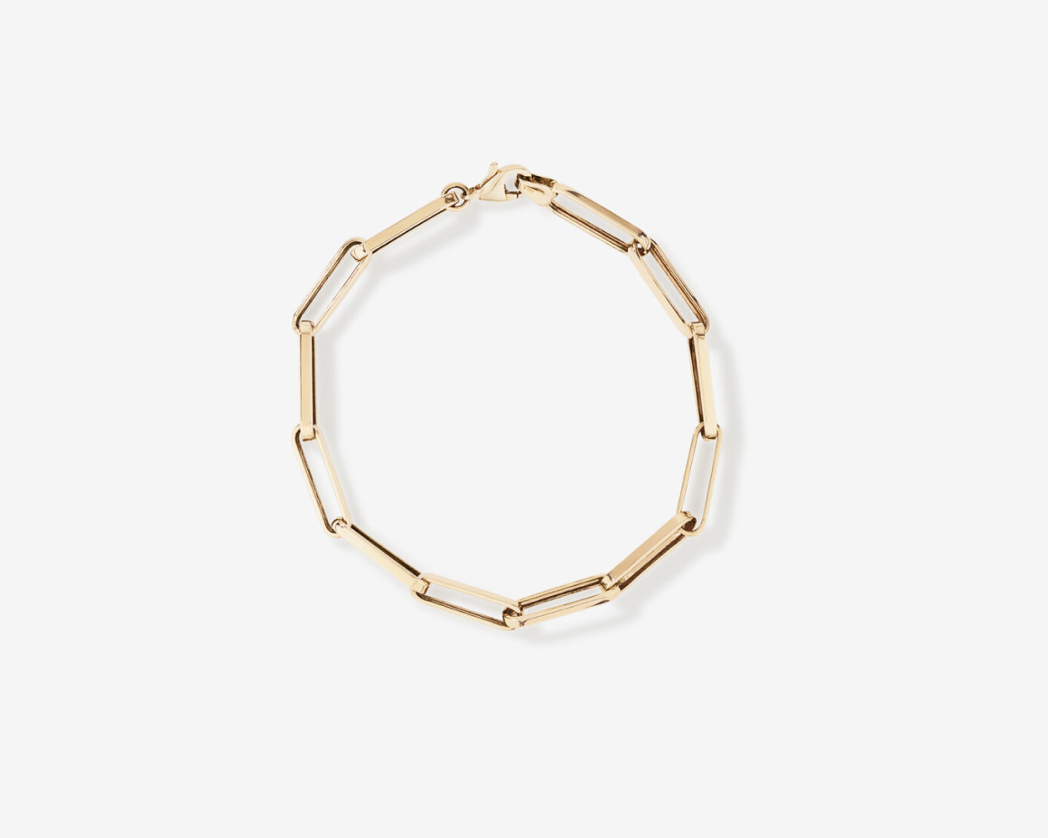 
bracelet chaîne en or bicolore