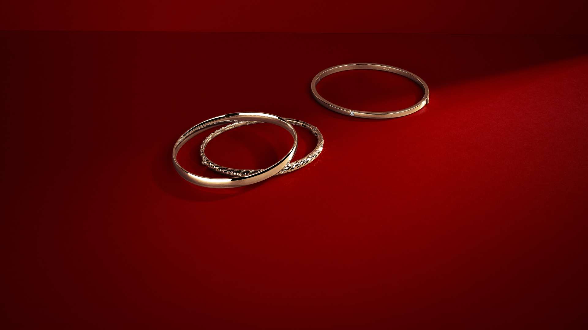 bangles on red background