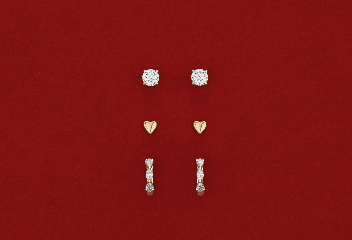 diamond and gold earrings