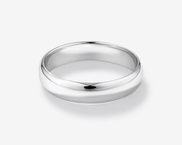 
Bague de mariage pour homme en or blanc