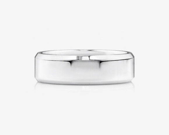 White Gold Men's Wedding Band