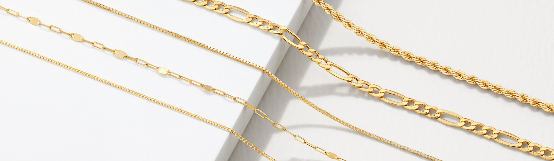 Solid 14k Yellow/Rose Gold or White Gold Flat Cable Link Chain 14k gold paperclip chain Sterling Silver Necklace 