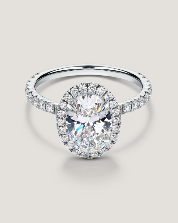 White Gold Enhance Halo Ring