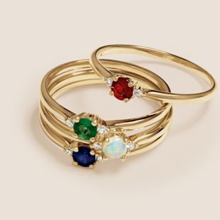 Birthstone rings