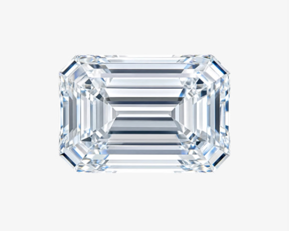 emerald cut diamond solitaire engagement ring in white gold