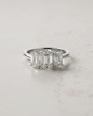 three stone diamond engagement ring