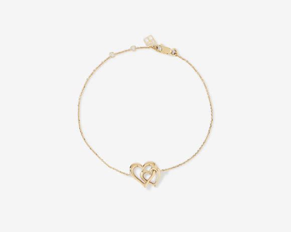 
Bracelet cœur en or