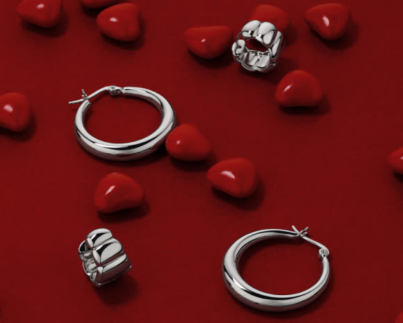 silver earrings
