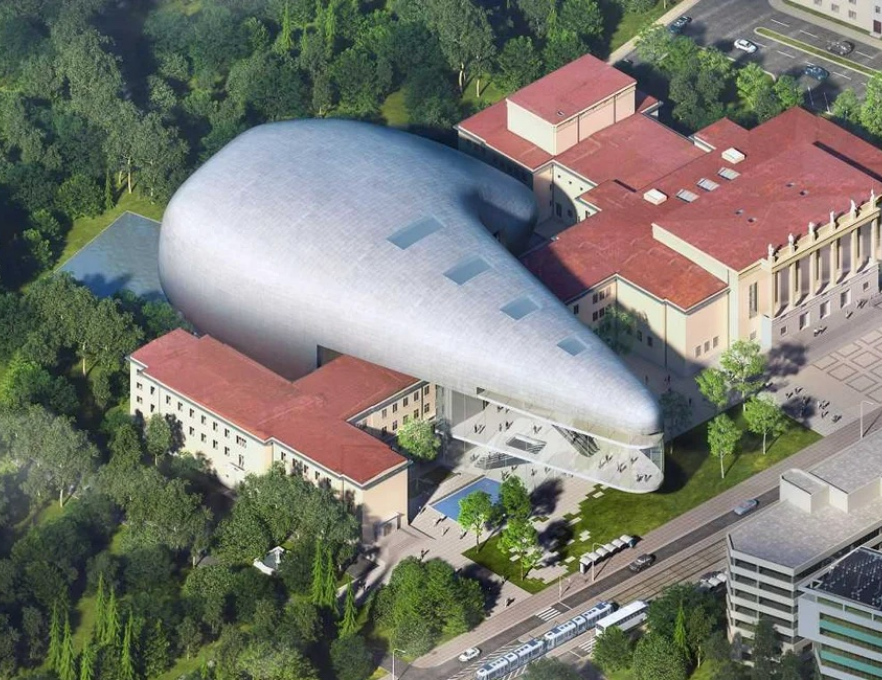 Aerial image of Ostrava Concert Hall
